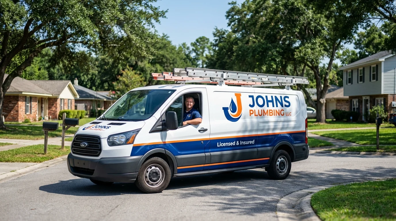 Johns Plumbing LLC service van in Deer Lodge, MT