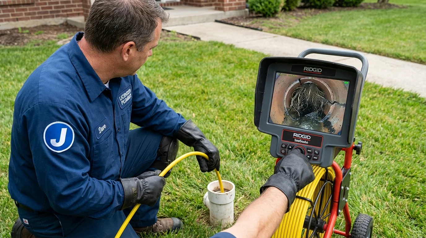 Sewer camera inspection being performed by Johns Plumbing LLC in Deer Lodge